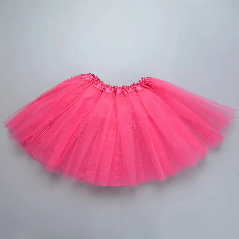 DreamDance Girls Elastic Ballet Tutu Skirt Three Layer Tulle Satin Waistband For Full Ball Gown Look Ages 2 To 8