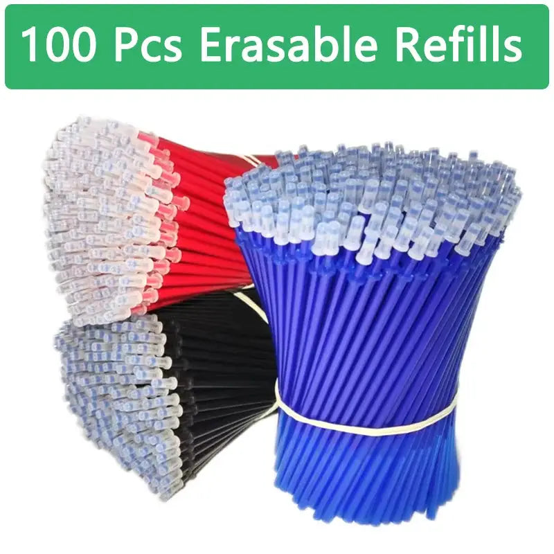 Erasable refill pens bundle, 100 pcs, Simples Market, assorted colors