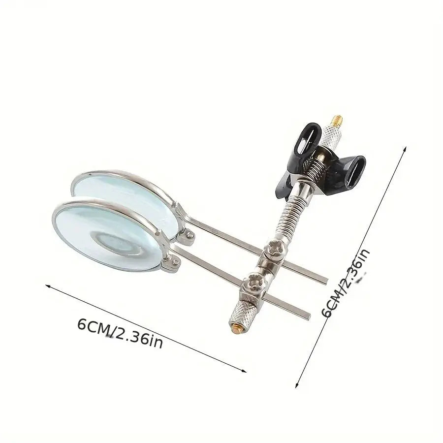 ClarityPro Dual Clip On Magnifying Glasses 5X 10X Magnification For Watch Repair And Jewelry Crafting Precision Optics