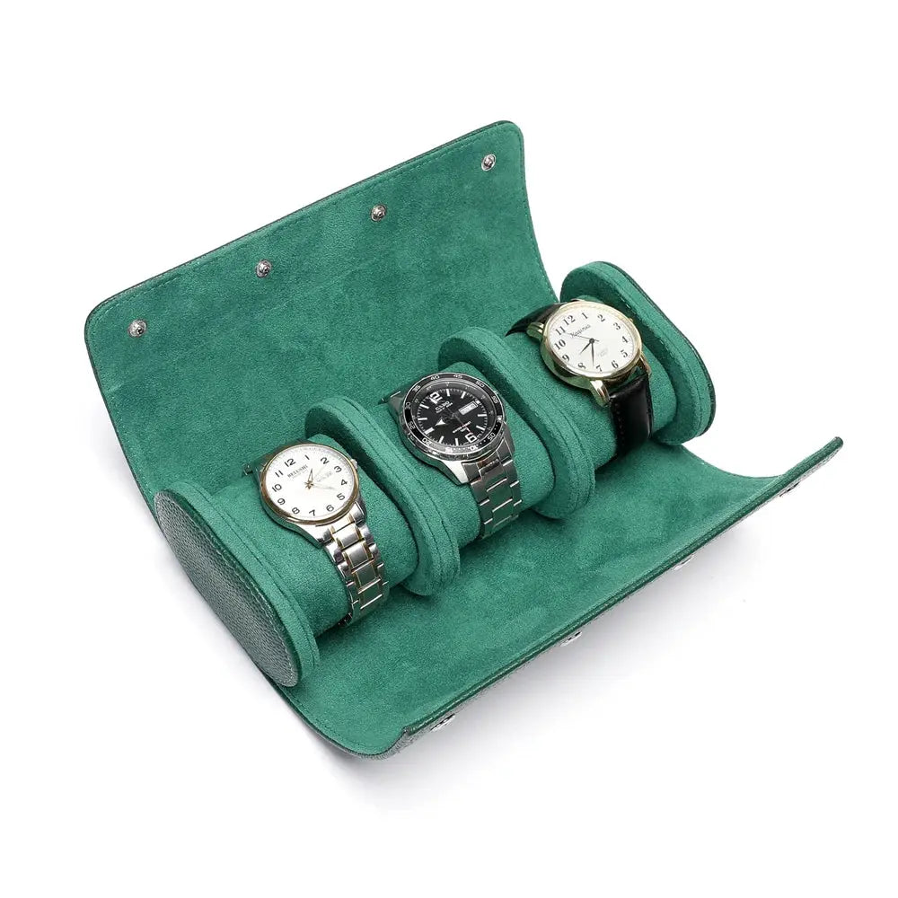 Embers Leather Watch Roll 1 2 3 slots Luxury Genuine Watch Storage Box Travel Bag Watch Case Gift Box Watch Pouch\]p;