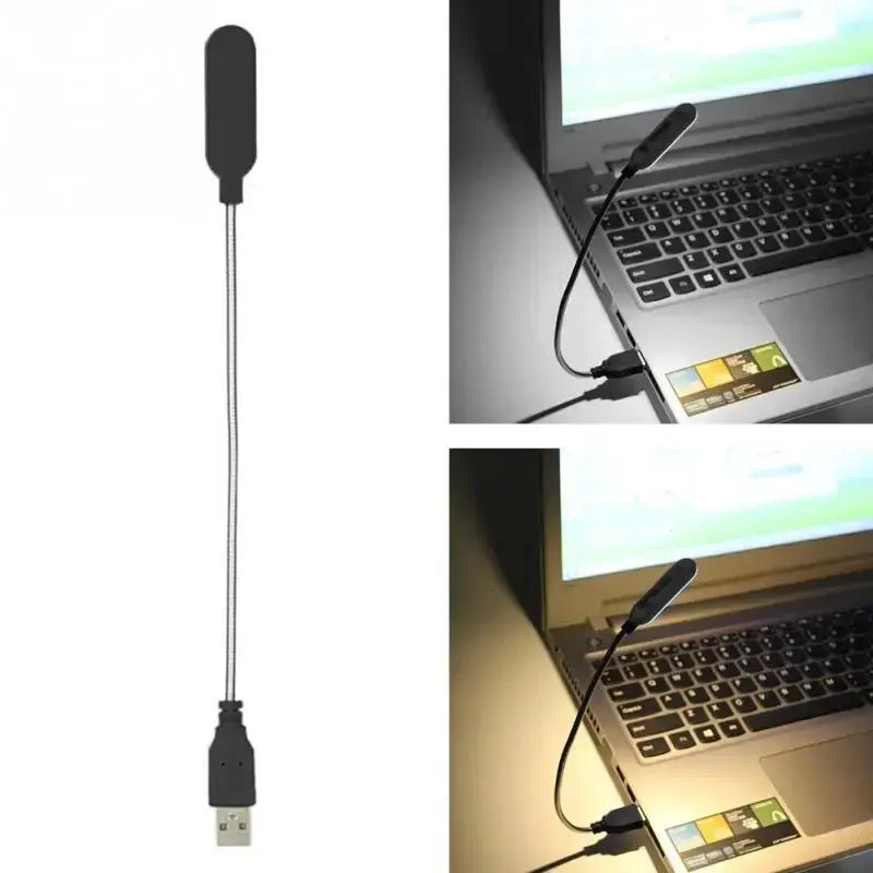 Simples Market USB book light with flexible neck and black LED head for laptop keyboard lighting.