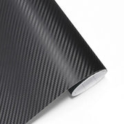 3D carbon fiber black vinyl wrap roll for cars and motorcycles, adhesive PVC film