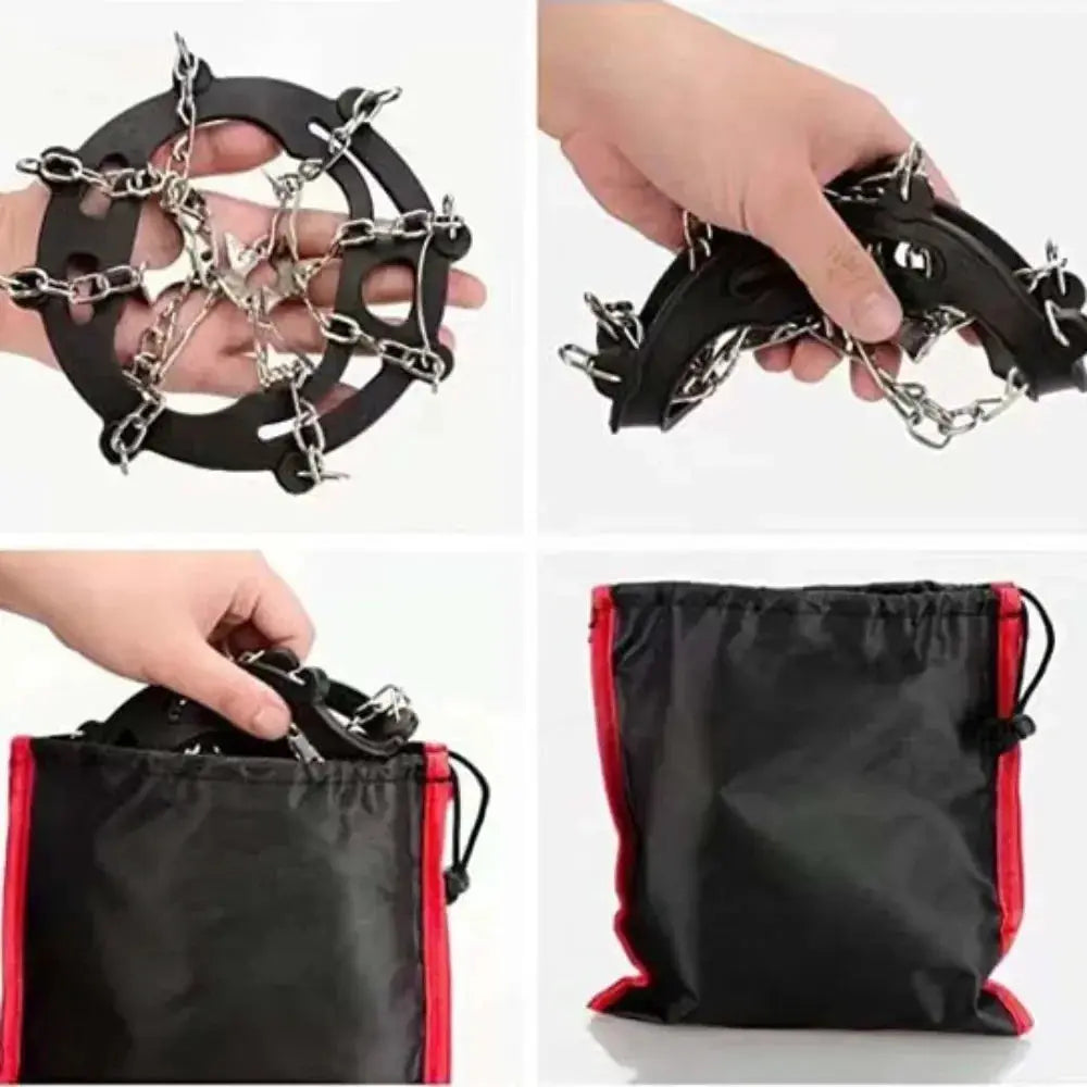 Winter Outdoor Hiking Snow Spikes Crampons Ice Grippers Cleats Boots Covers for Shoes Anti Slip
