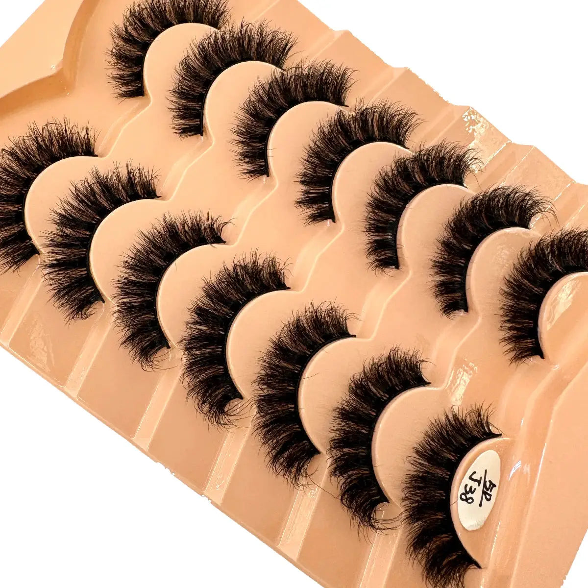 HBZGTLAD 7 Pair Faux Mink Lashes Fluffy Natural Look False Eyelashes Volume Wispy Crossed Thick Fox Eye Cat Eye