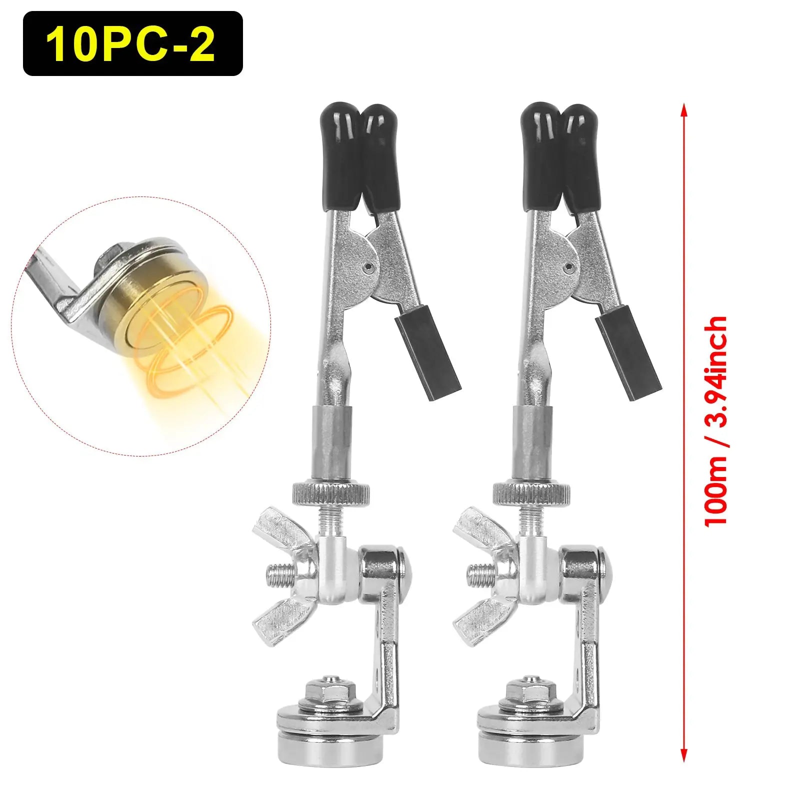 NEWACALOX Magnetic Mini Soldering Arm Holder for PCB Circuit Board with 360 Degree Chuck for Jewelry Making and Repair