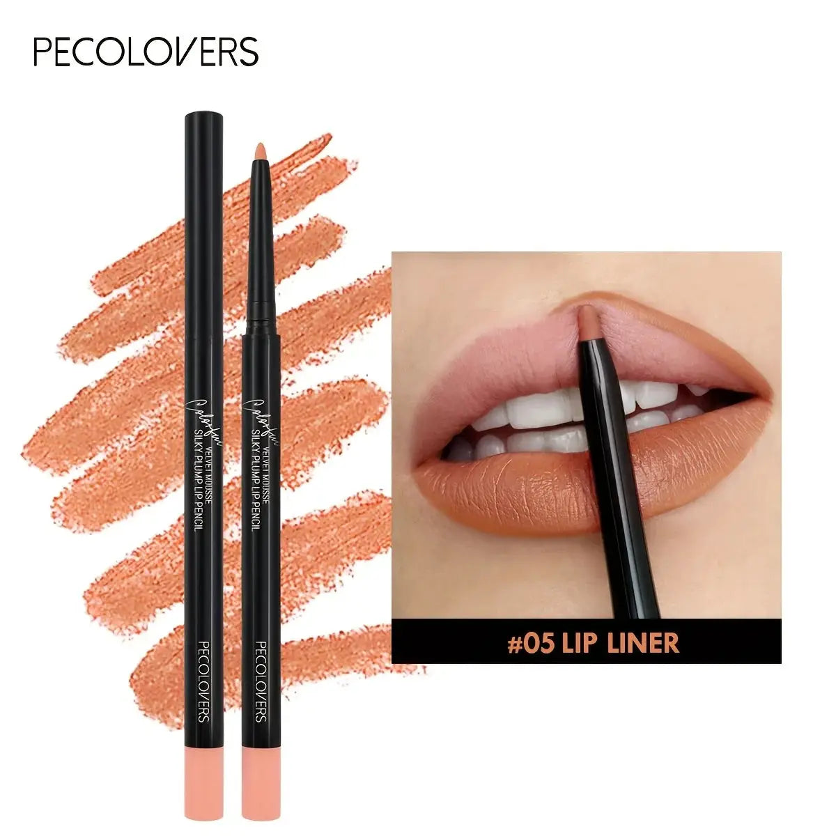 LuxLips Waterproof Matte Lipliner Pencil 12 Colors Long Lasting Smudge Proof Hydrating Lip Definer