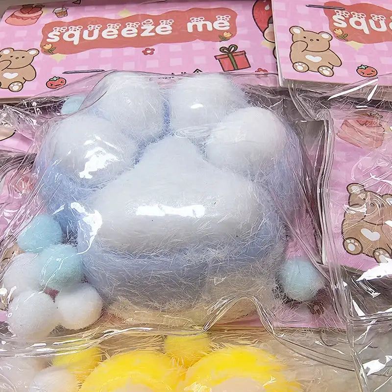 Squeeze Cat Paw Toys Soft Abreact Relief Stress Relief Squishy Cat Paw Toys for Relaxation Cute Gift for Cat Lovers