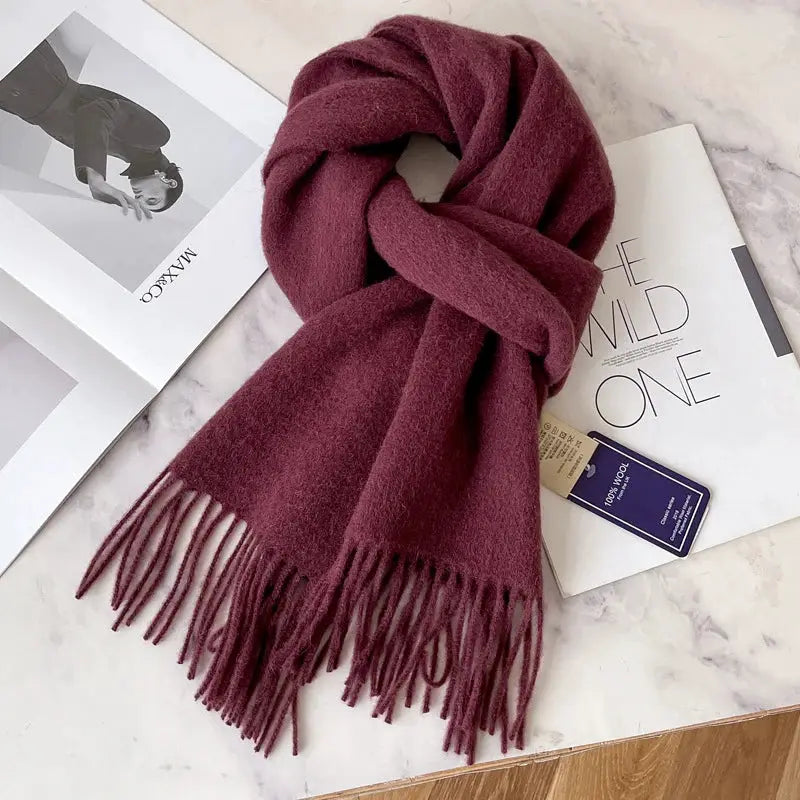 NordicWeave Winter Narrow Wool Scarf 28 Color Options 100 Percent Wool Lightweight Yet Warm Unisex