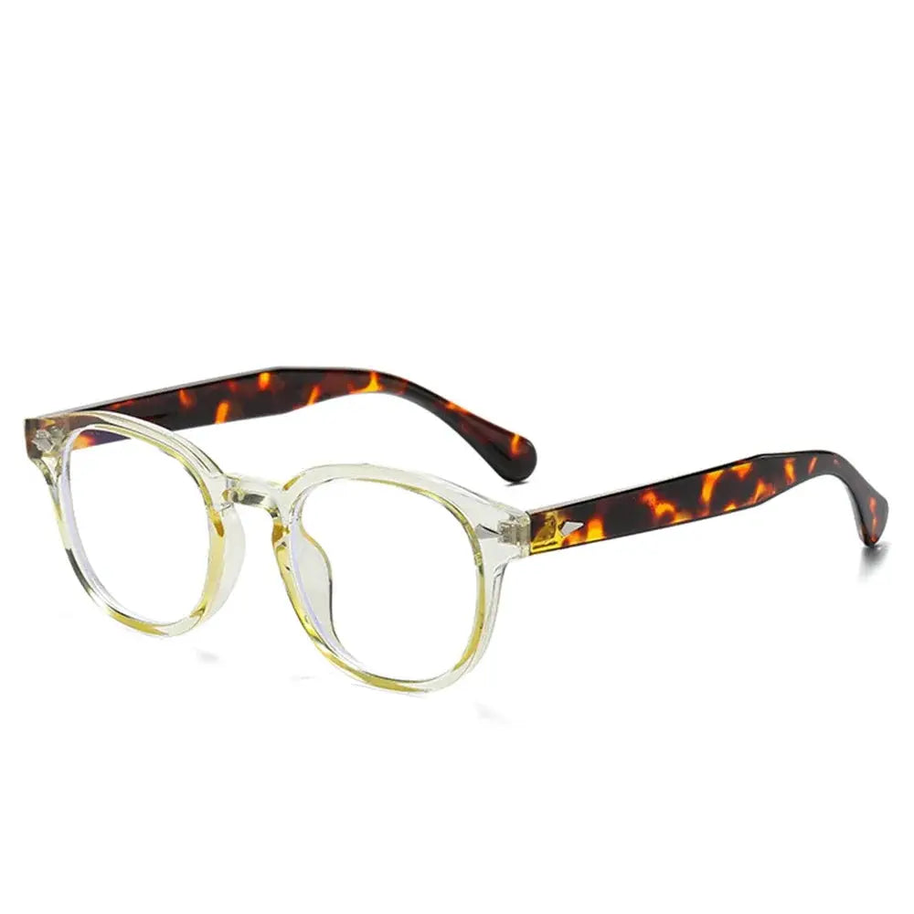 JNPCXI Retro Round Sunglasses With UV400 Protection Rivet Leopard Pattern Unisex Eyewear