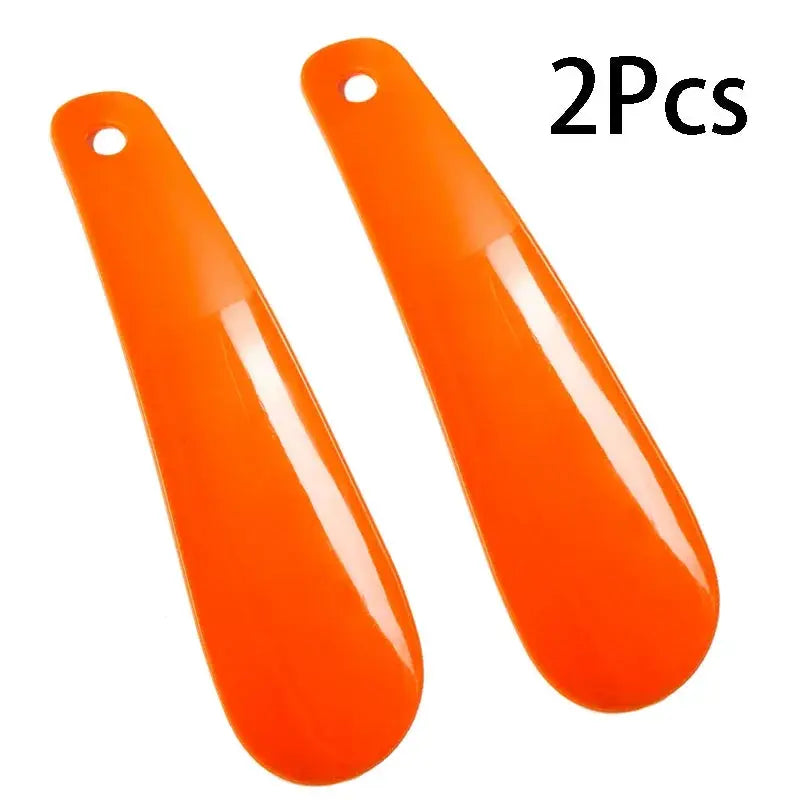 Shoe horns, orange plastic, 16 cm, set of 2, Simples Market