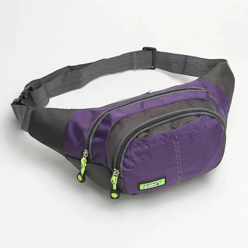 Travel Waist Bag Zipper Outdoor Sports Shoulder Bag Men's and Women's Waterproof Fashion Large - capacity Adjustable - Simples Market