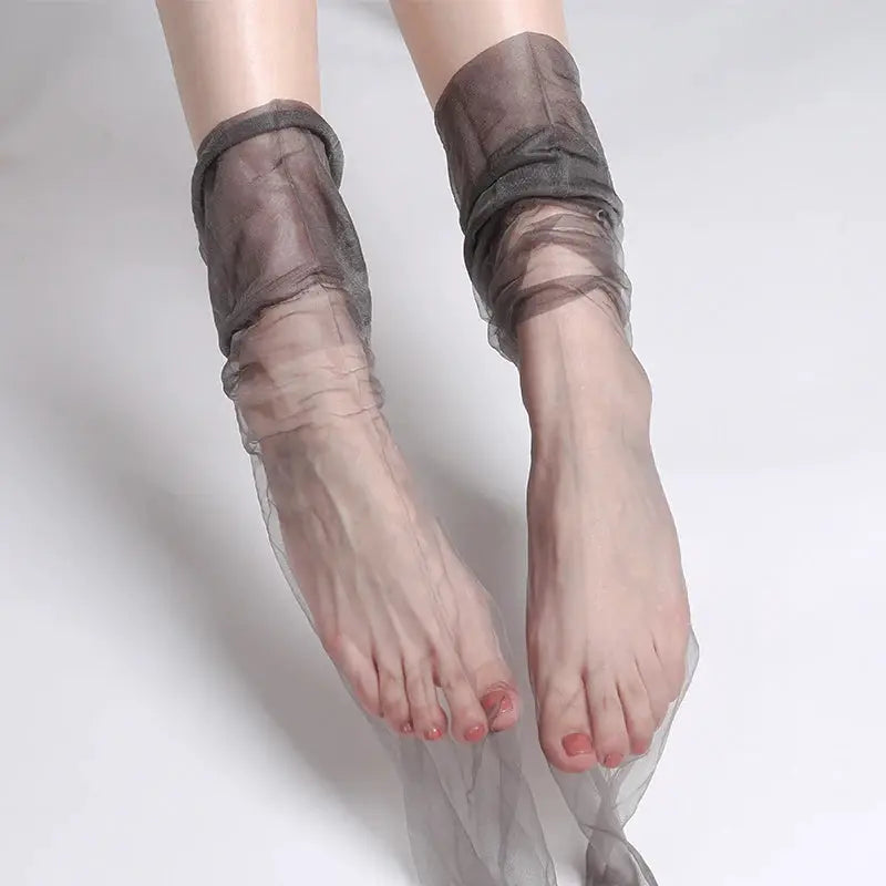 LuxeLace Multi Color See Through Stockings 110cm Nylon Sheer Anti Hook Thigh Stockings For Garter Belt