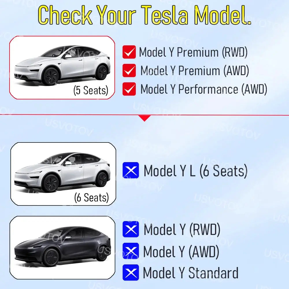 Tesla Model Y floor mats by Simples Market USVOTOV, Juniper 2025–2026, TPE front rear cargo