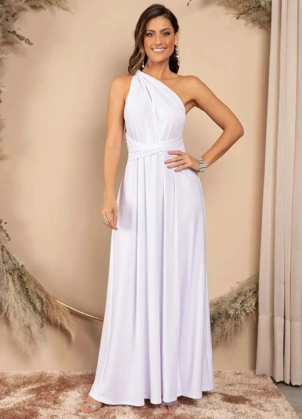 Fashion Multiwear V Neck Maxi Dress With Adjustable Straps For Summer Versatile Long Dress