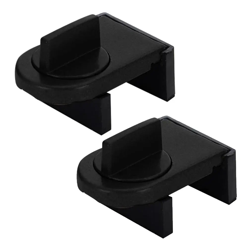 Window safety lock pair, black adjustable buckles for sliding windows