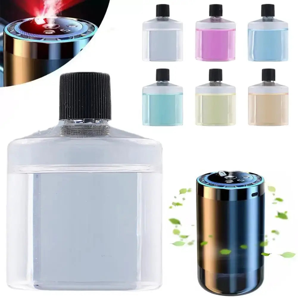 Smart Car Air Freshener With Adjustable Scent Auto Operation And Ambient Starry Light 30-50ml