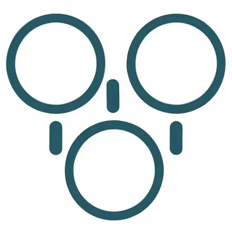 Simples Market teal metal plate sticker rings, 3-piece set for MagSafe wireless chargers and magnetic car mounts