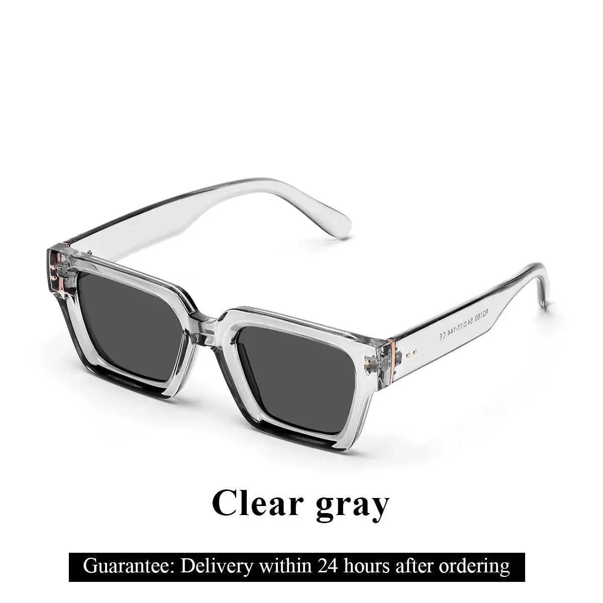 Ruiao Retro Black Millionaire Shades Sunglasses Unisex Designer Square Glasses UV400 Protection