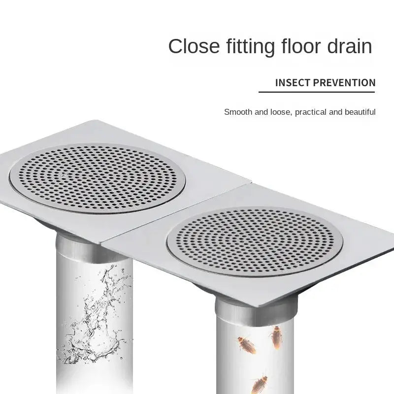 Simples Market dual drain hair catcher stopper with stainless steel perforated filters for floor/kitchen drains