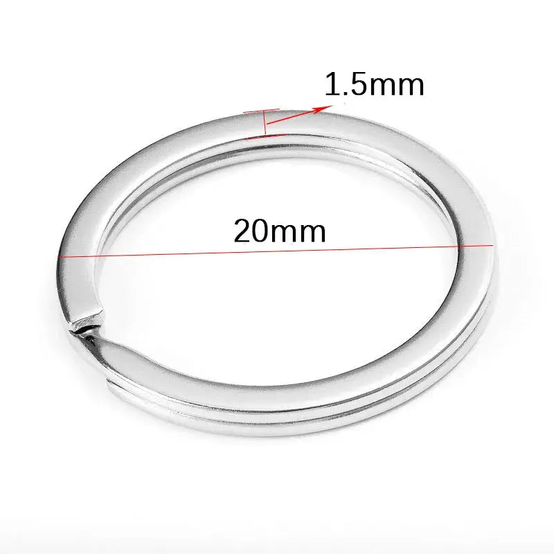 20pcs Stainless Steel Key Rings Set 20mm 25mm 28mm 30mm 35mm Round Split Rings For Jewelry Making And DIY Keychains