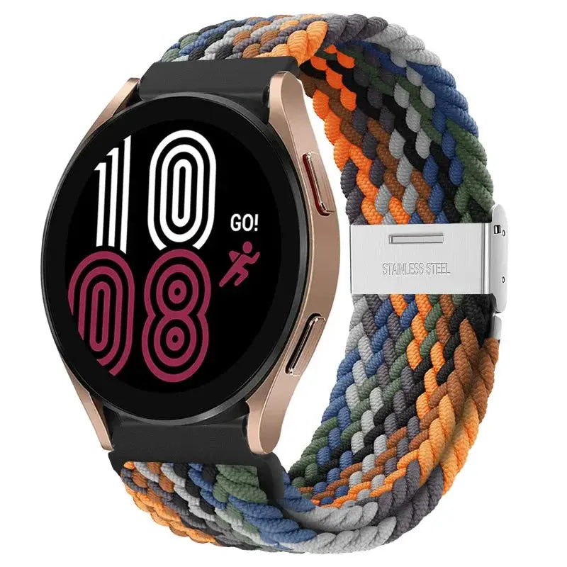 20mm 22mm Nylon Band for Samsung Galaxy Watch 6 5 4 40/44mm 5Pro Active 2 Gear S3 Braided Elastic Bracelet for Huawei GT2/3 4Pro