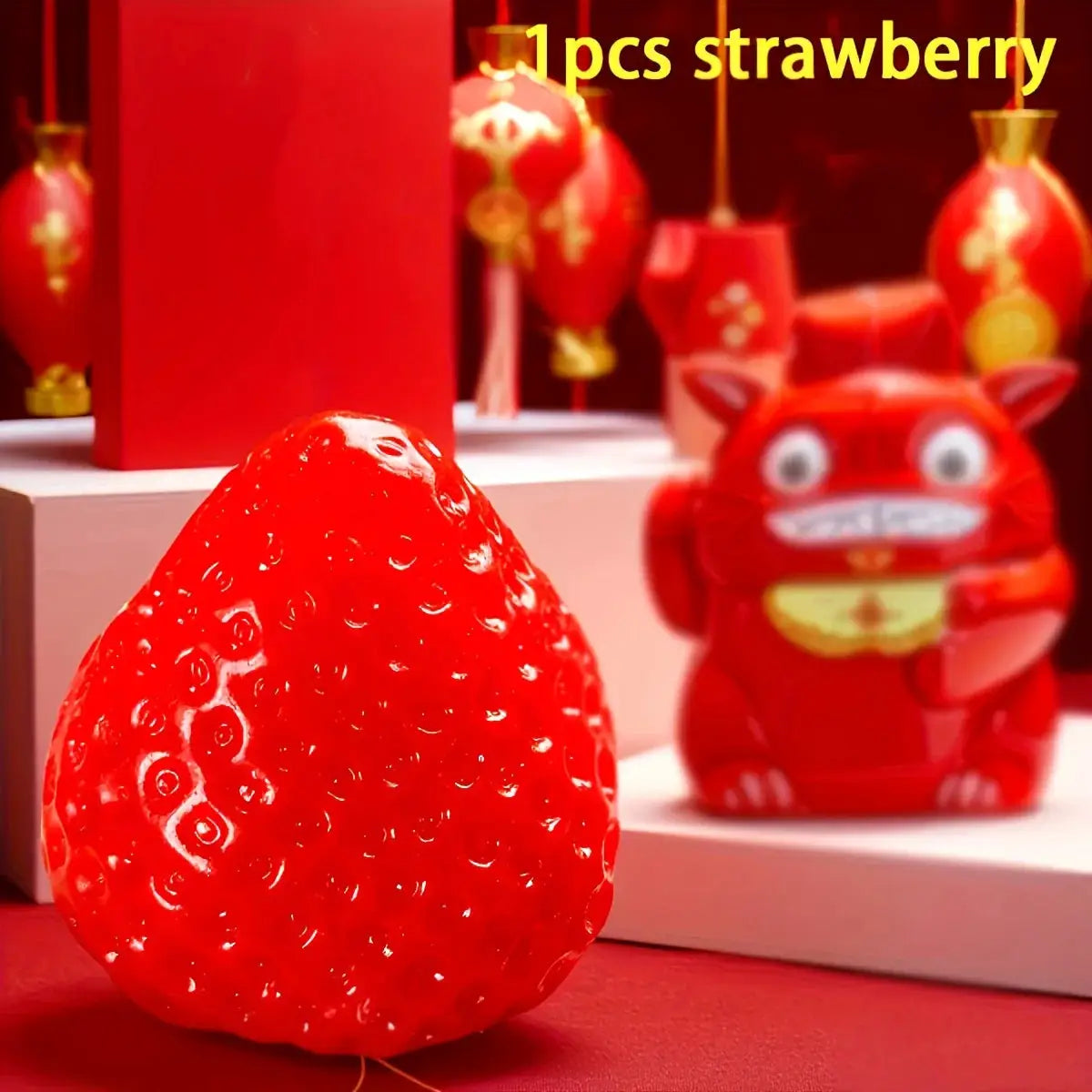 Squishy Big Strawberry Squeeze Toy For Kids And Adults Soft Pinch Fidget Pop Toy For Party Stress Relief Gift