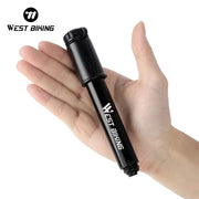 West Biking Mini Bike Pump 100 PSI Schrader Presta Valve Aluminum Alloy Hand Air Pump for MTB and Road Cycling