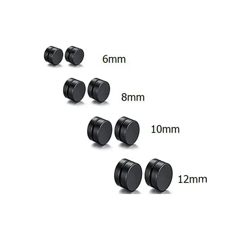 Mens Magnetic Stainless Steel Hip Hop False Earrings Personalized Non Piercing Accessory