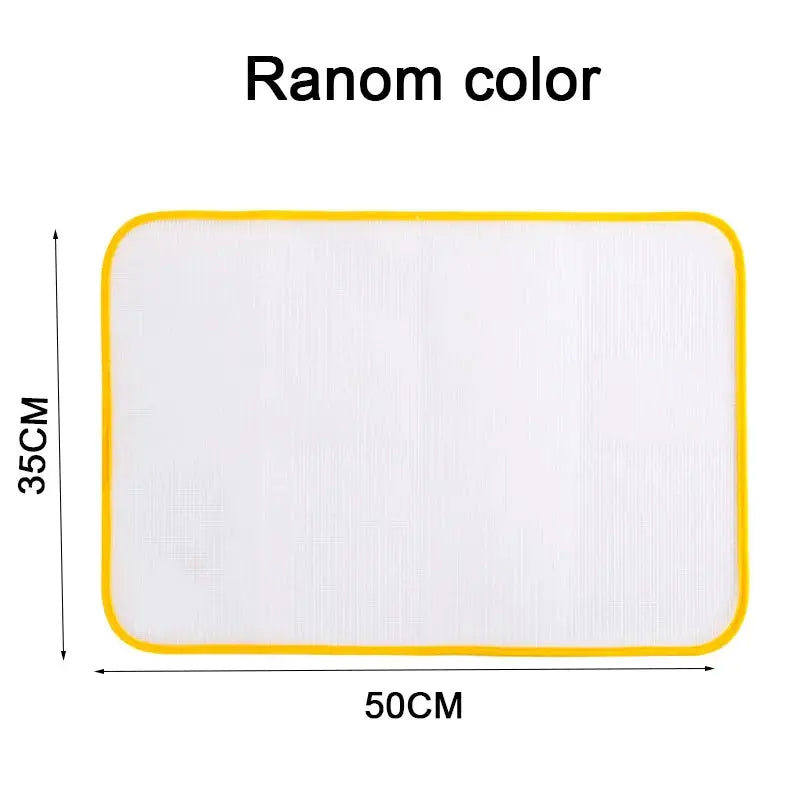 Simples Market clothes ironing protection pad, white with yellow edge, 50x35 cm ironing board mat