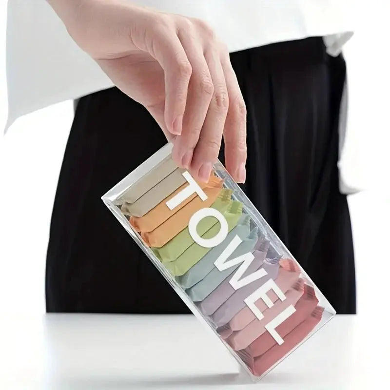 14 Pcs Disposable Washcloths Compressed Travel Towels Expands With Water For Makeup Cleansing Beauty Square Towels