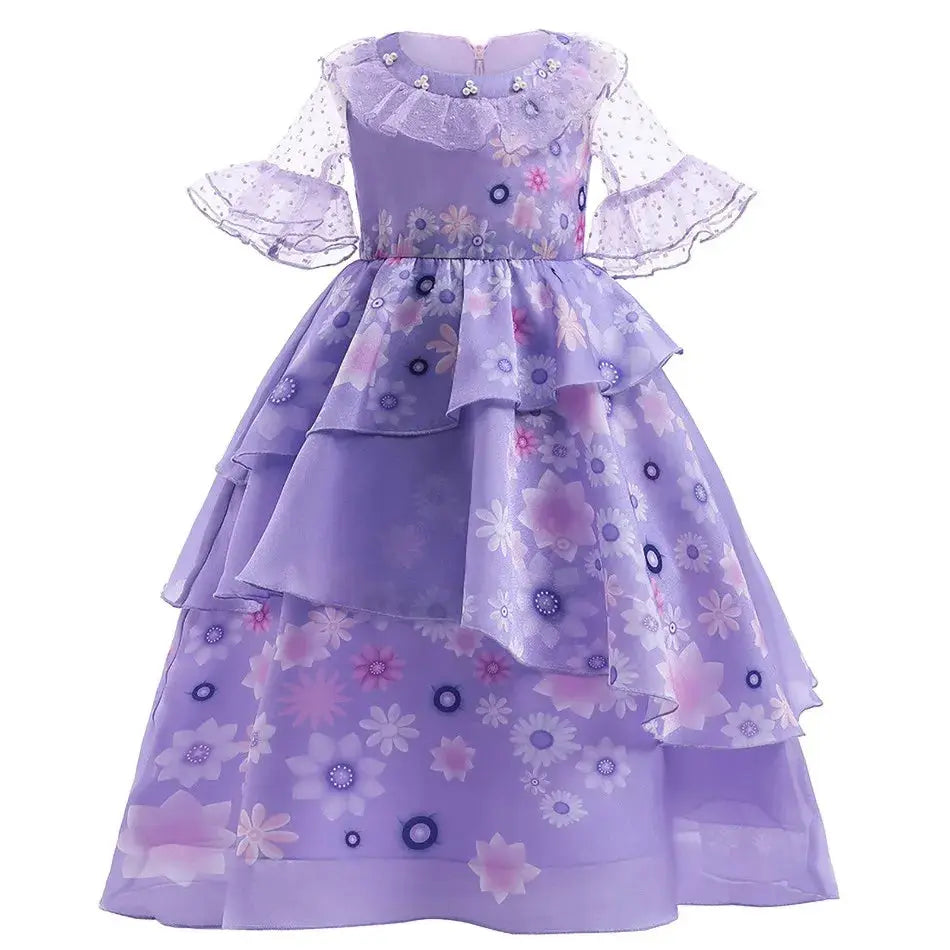 Girls Elsa Anna Rapunzel Jasmine Princess Dress Costume For Carnival Party Cosplay Halloween Christmas