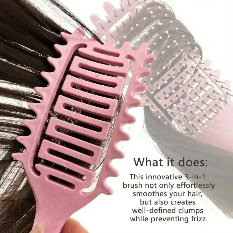 Curl Define Styling Brush For Detangling Hair Comb Hollow Out Wet Curly Hair Shaping Curls Barber Hairdressing Tool