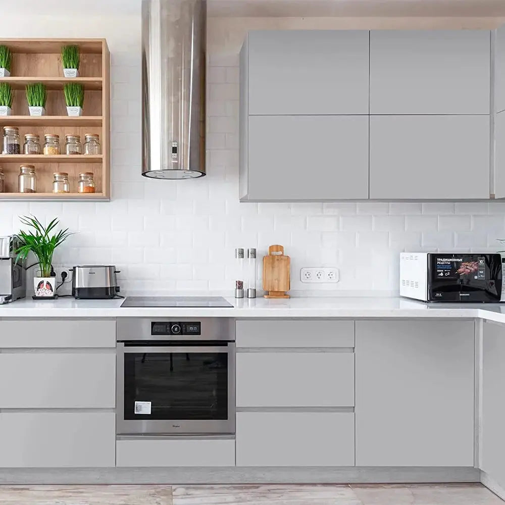 Thickened Pure Black Removable Waterproof Wallpaper Matte Self Adhesive Contact Paper for Walls Counters Cupboards PVC