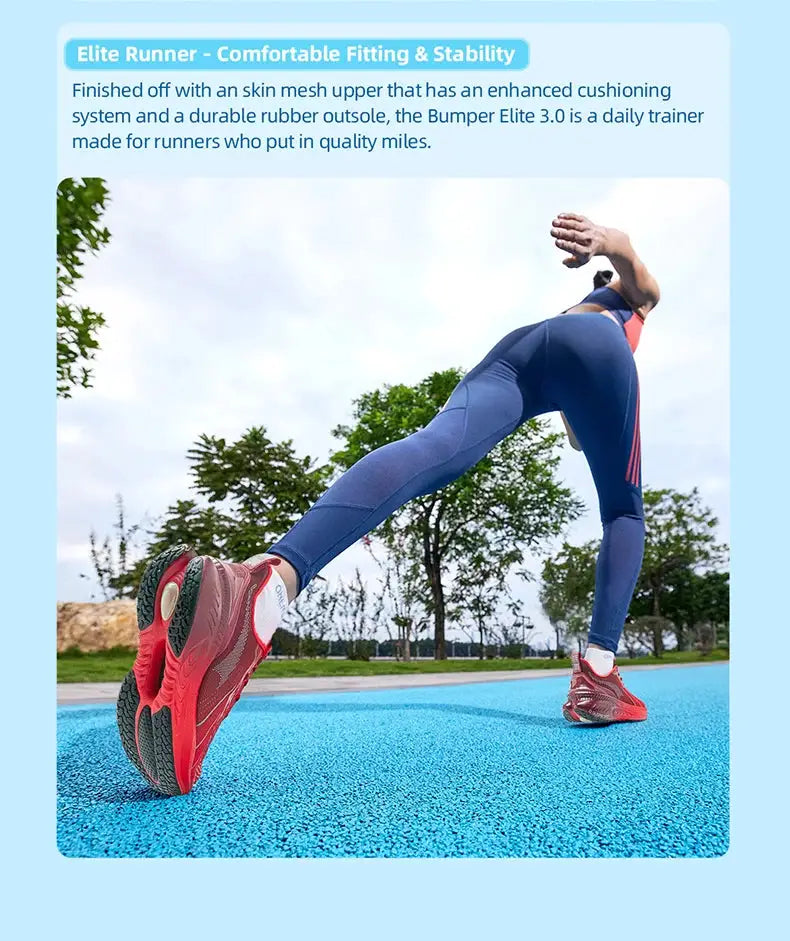 ONEMIX cushioning running shoes, red lace-up sneakers with non-slip outsole by Simples Market