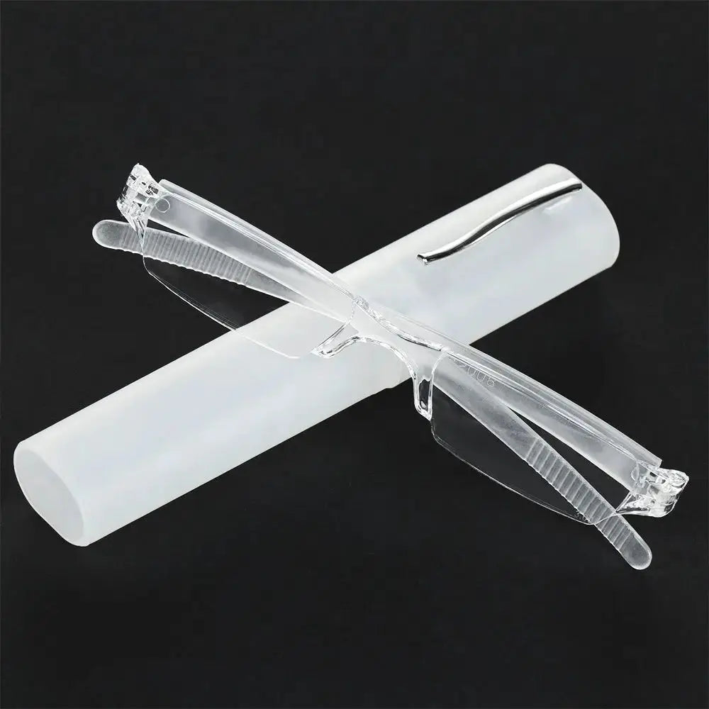 Elegant Reading Glasses Metal Frame Ultra Thin Design Lightweight Portable Mini Eyewear For Men And Women With Case