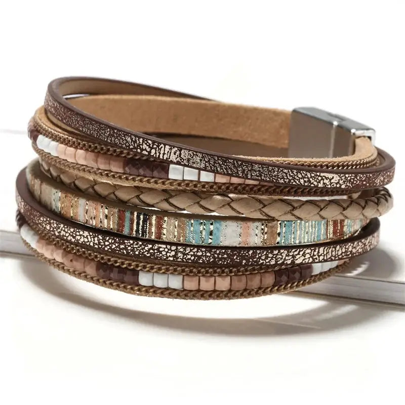 Bohemian Cowboy Chic Cross Bracelet Western Jewelry For Women Christian Religious Bracelet