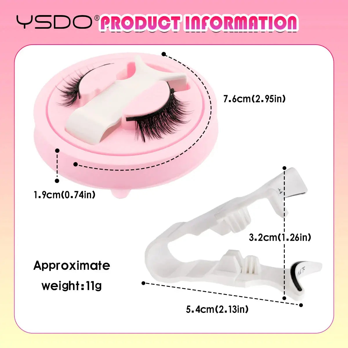 YSDO 1 Pair Glue Free Magnetic Eyelashes Natural 3D Mink Reusable Sensitive Eye Friendly Kit 2025