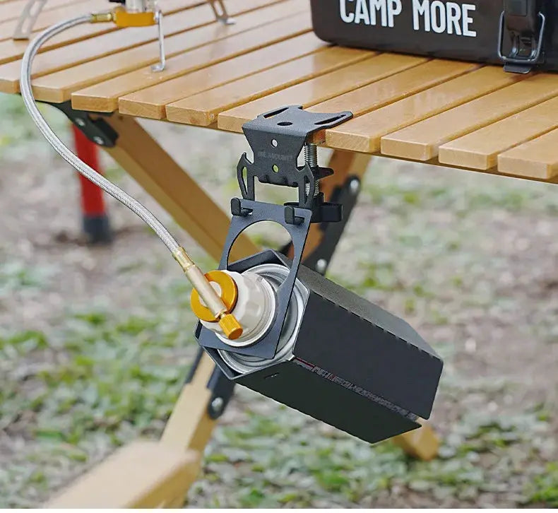 Simples Market Hang Gas Canister Hook with hanging plate and bottle opener for camping table gas stoves