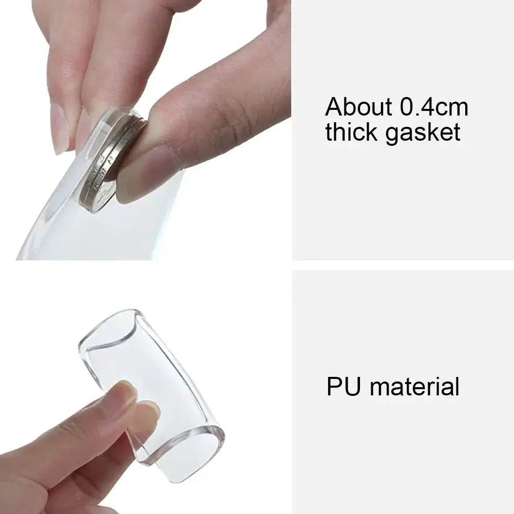4pcs anti-vibration silicone mats, transparent 0.4cm thick for washing machines; non-slip pads