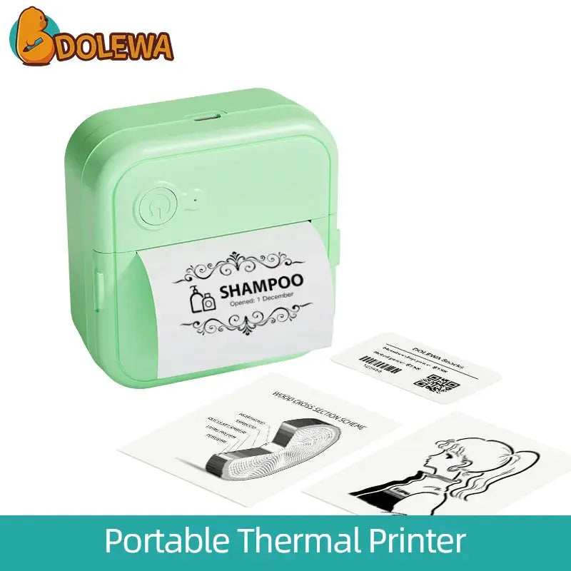 DOLEWA D8 Portable Bluetooth Inkless Sticker Printer Maker For Office
