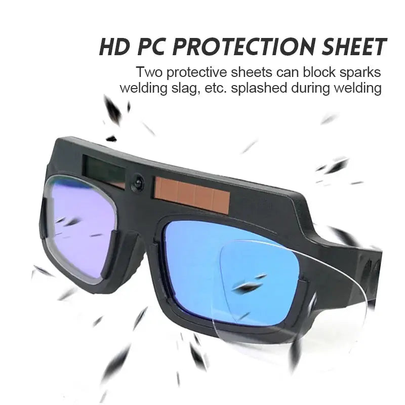 ProWeld Auto Dimming Welding Glasses Solar Powered Anti Glare Eye Protection For Arc Welding Goggles