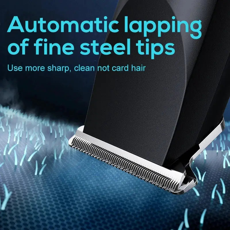 Adjustable cutter head with fine steel teeth for electric hair and beard clippers