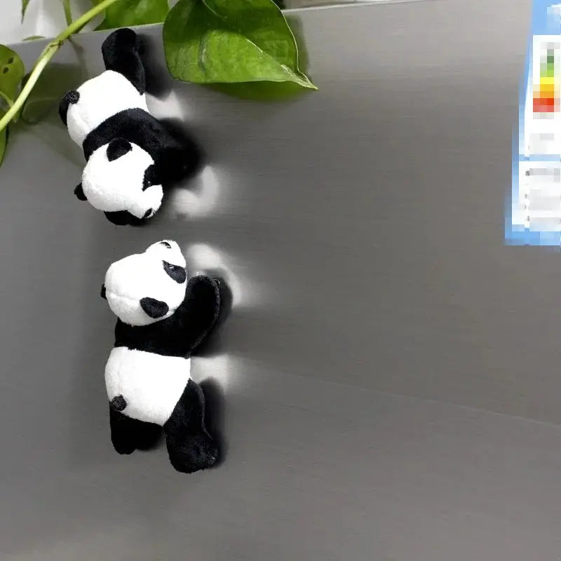 Cute Plush Panda Magnet For Whiteboards And Refrigerators Oval Fabric Decor Perfect Gift And Organizer