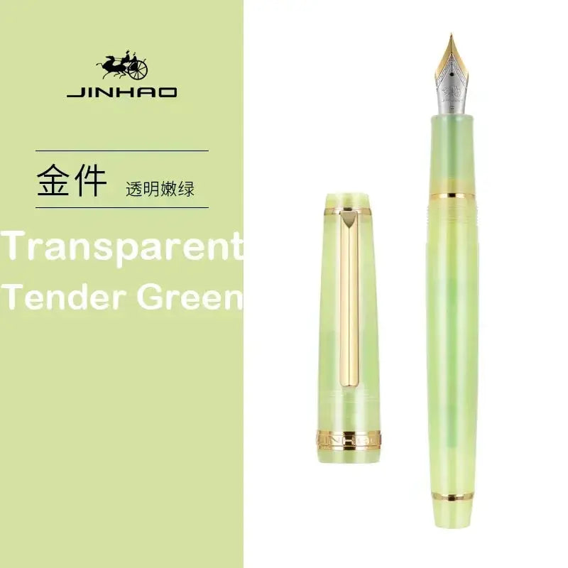 Fountain pen Jinhao 82 in transparent tender green with gold nib and accents