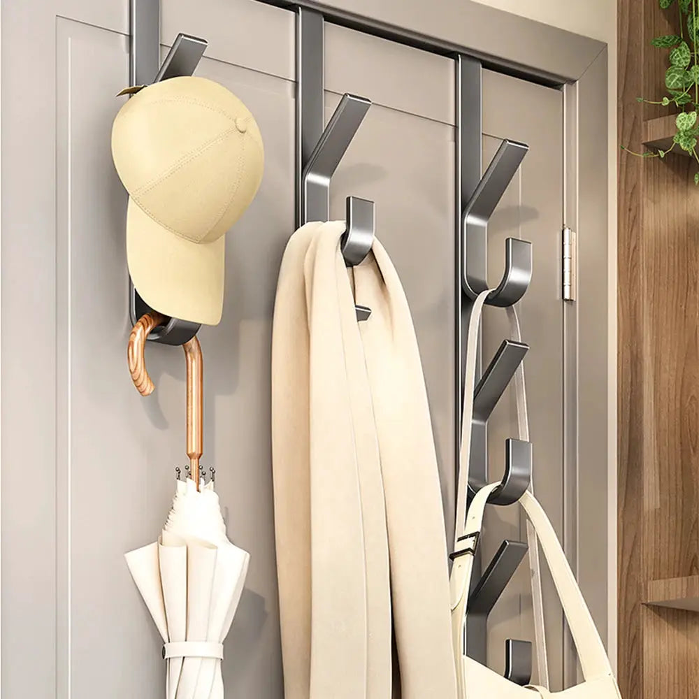 Easy Installation Door Hook Coat Rack Strong Metal For Clothes Hats And Bags Space Saving Design For Bedroom