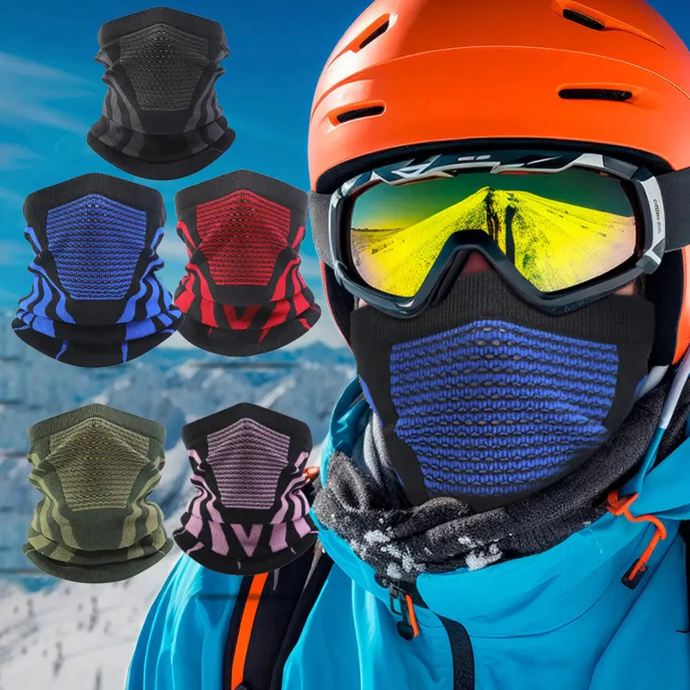 Winter Warm Skiing Mask Neck Gaiter Unisex Elastic Breathable Cycling Running Motorcycle Mask For Outdoor Sports