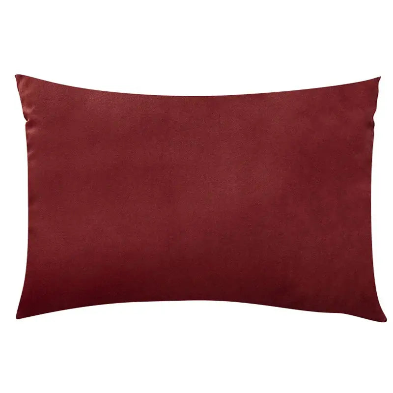 Soft velvet cushion cover, burgundy, 30x50 cm for living room sofa