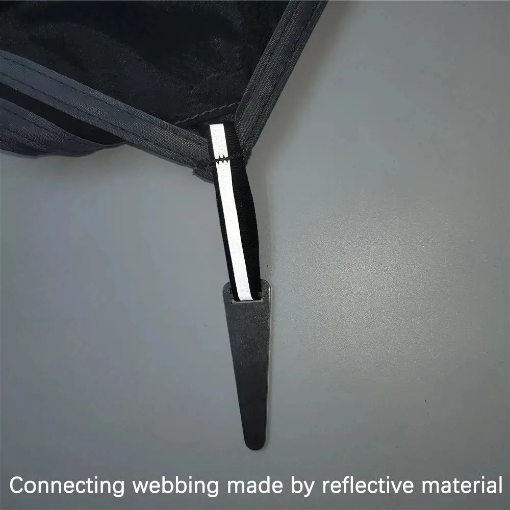 Waterproof camping mat with peg attachment and reflective webbing strap by Simples Market