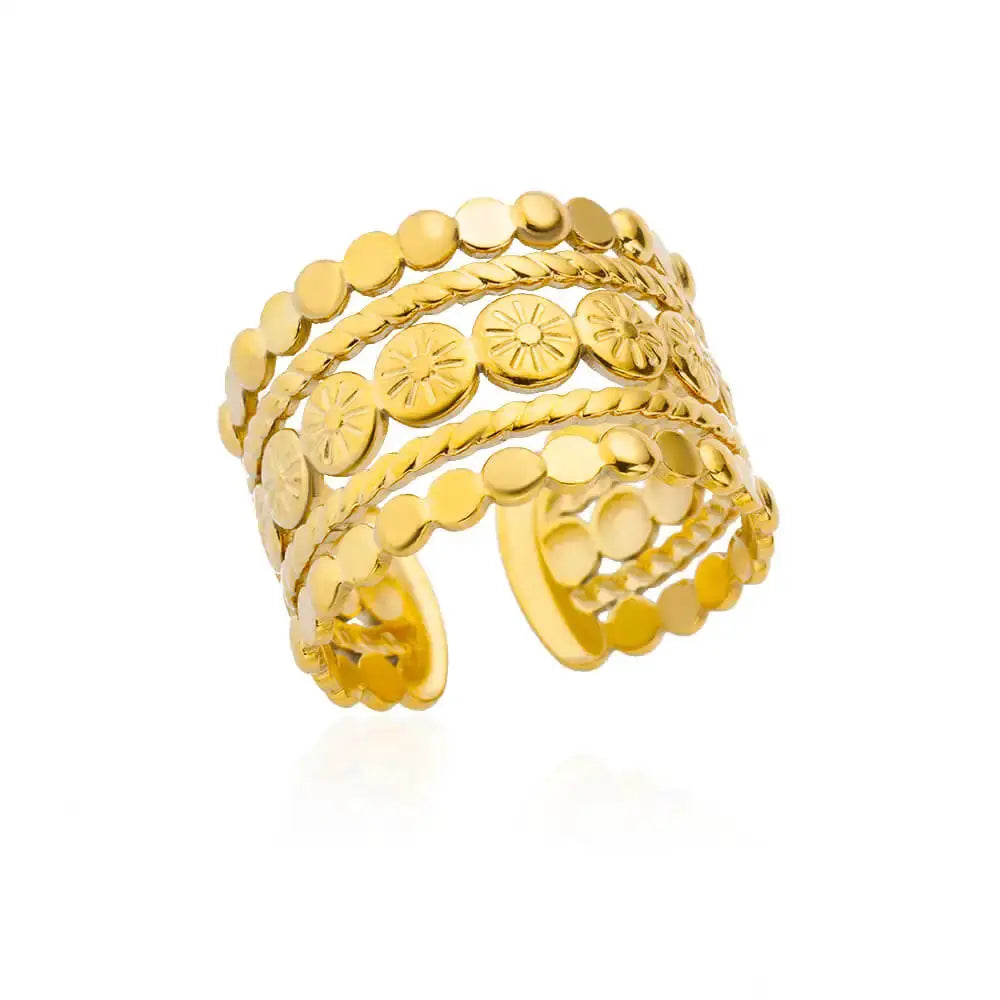 316L Stainless Steel Rings For Women Gold Color Never Fade Luxury Classic Wedding Rings Couple Jewelry Free Shipping