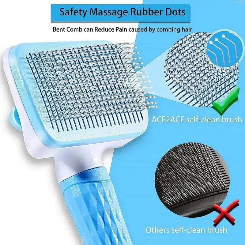 Dog Hair Remover Brush for Cats and Dogs Long Hair Grooming Comb for Shedding and Cleaning Bath Brush Pet Supplies